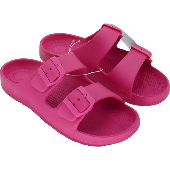 Pink Totes Women's Sol Bounce Slide Sandals with Buckle - Size 7 - Picture 4 of 6